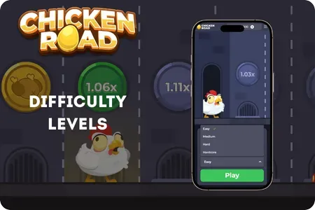 Difficulty settings in Chicken Road